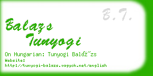 balazs tunyogi business card